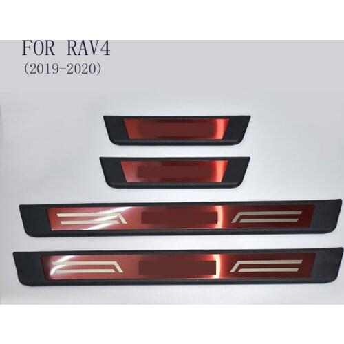 FIT For RAV4 RAV-4 XA50 2019 2020 Stainless Steel Door Sill Scuff Plate Pedal Threshold trim cover