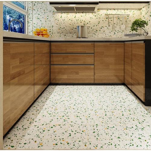 Floor Stickers Self-Adhesive Bathroom Floor Stickers Kitchen Tile Stickers Decorative Waterproof Non-Slip Thick Wear-Resistant