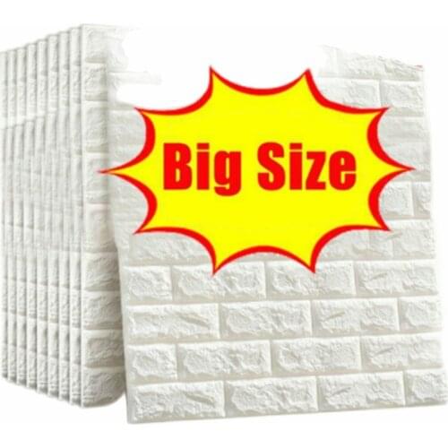1PCS 3D Wall Imitation Brick Panels Self-Adhesive Wall Large Sticker Waterproof PE Foam Bedroom Living Room Kitchen TV Backdrop