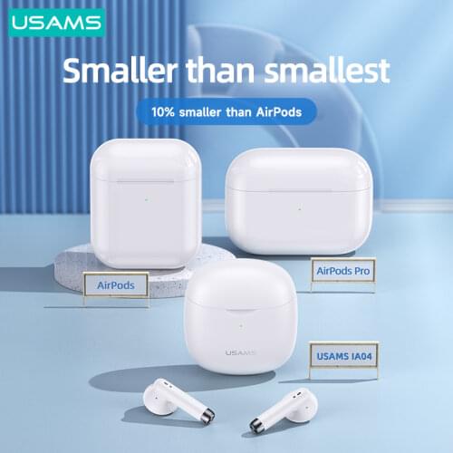 USAMS IA TWS Wireless Earbuds Bluetooth 5.0 High-Perfomance Headphones Headset HiFi Stereo Earphones For Android iPhone Devices