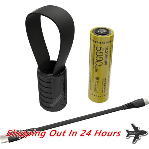 Original Nitecore F21i 18W USB-C Fast Charger + NL2150HPi 5000mah 21700i Rechargeable Battery + Charging Cable + Gift Flashlight