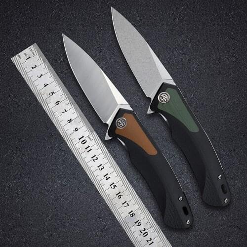 Petrified fish PF838 flipper folding knife D2 steel outdoor camping hunting hiking EDC tool ball bearing G10 handle knives