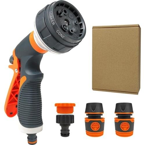 Garden Hose Spray Gun Set 8 Patterns High Pressure Nozzles Car Wash Spray Gun for Watering Plants Car Washing Shower Pet Dog Cat