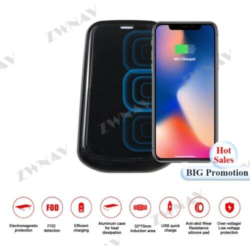 QI Car Wireless Charger For VOLVO SPA 2017 2018 2019 for Iphone XS PRO XR X for Huawei P30 P40 PRO Infrared Sensor Phone Holder