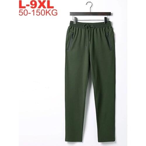 Big Size 9xl 8xl 7xl 6xl Mens Trackpants Sports Sweatpants Men Solid Sweat Pants Casual Jogger Trousers Male Oversize Bottoms