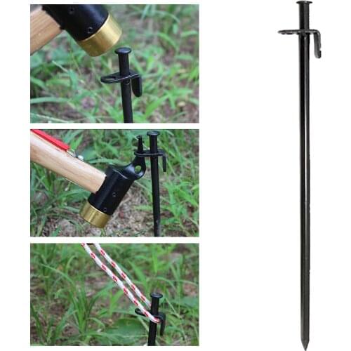 Steel Heavy Duty Black Tent Pegs 12 inch Ground Nails Outdoor Awning Canopy Tarp Tent Stakes Tent Accessories