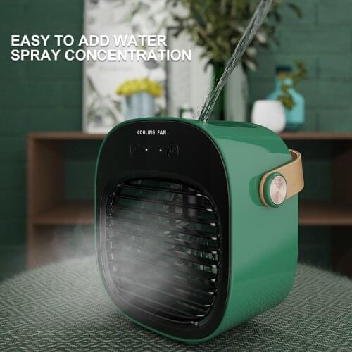 Air Cooler Fan Mini Desktop Air Conditioner USB Recharge /4000mAh battery Water Cooling Fan Humidifier Purifier Summer Fan