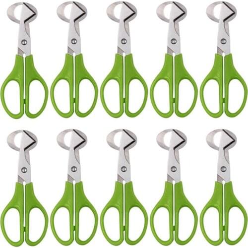 10PCS Stainless Steel Quail Egg Cutter Scissors Pigeon Bird Quail Egg Cutter Opener Cracker Kitchen Clipper Tool