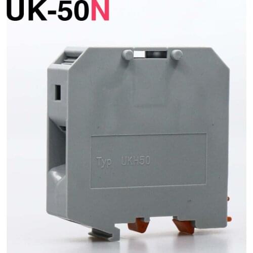 10pcs uk-50n rail high voltage general terminal block uk-50n terminal block 50 square rail combined voltage terminal block