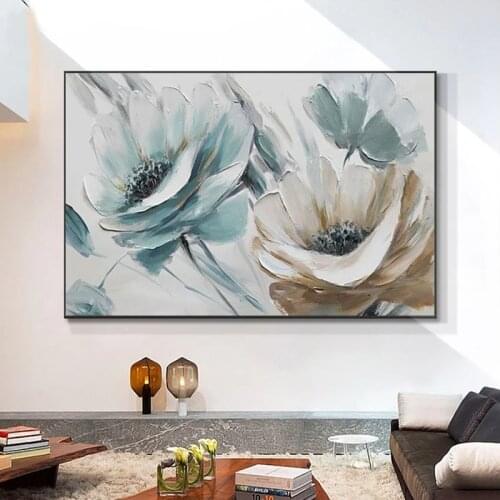 100% Hand Painted Flower Oil Painting Home Decoration Modern Abstract Acrylic Beautiful Paintings No Frame Free Shipping