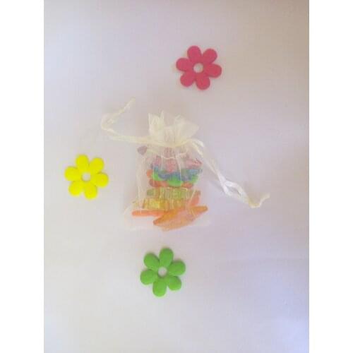 200pcs 17*23cm Beige Organza Gift Bag Jewelry Packaging Display Bags Drawstring Pouch For Bracelet/necklace/wed Mini Yarn Bag