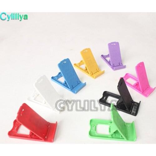 200pcs High Quality Colorful Universal mobile Cell phone holder Mini Desk Plastic Stand Holder For iPhone for Mobile phones