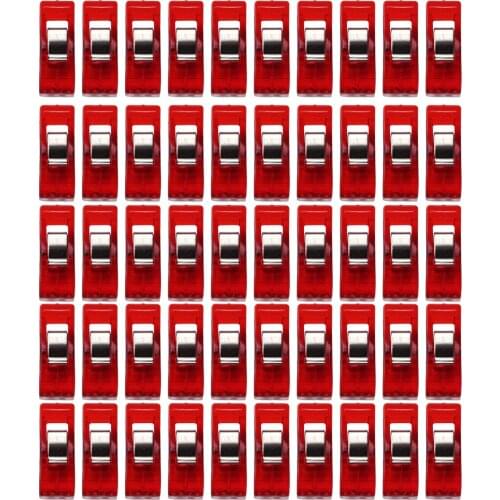 2019 Hot Sewing Machine Tools 50 PCS Clear Sewing Craft Quilt Binding Plastic Clips Clamps Pack Sewing Supplies Wholesale L*5