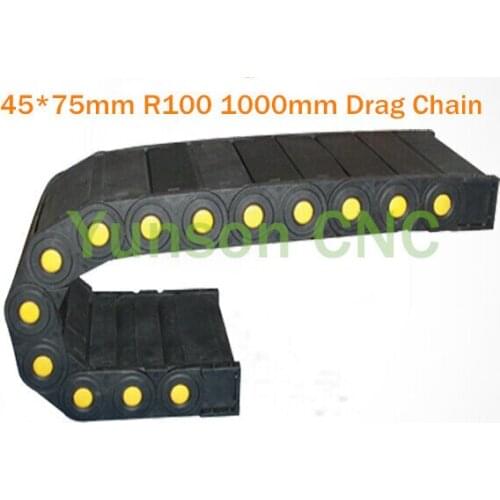 45*75mm Bending Radius 100 Enclosed Cable Chain Reinforced Engineering Nylon Drag Chain 1000mm in Length