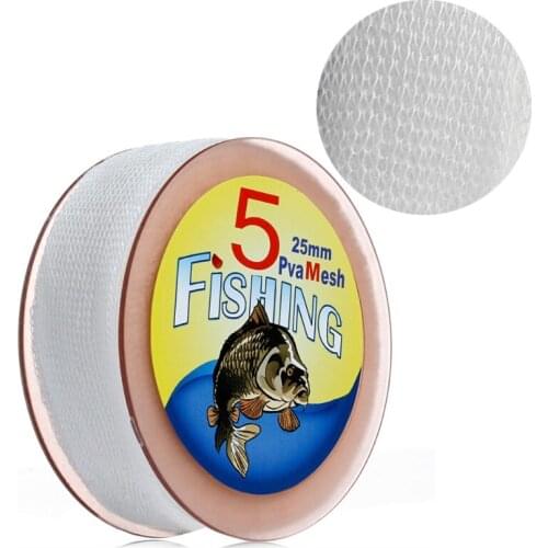 5M Mesh PVA Refill Carp Fishing Stocking Boilie Rig Bait Wrap Bags 25/37/44mm D0LB