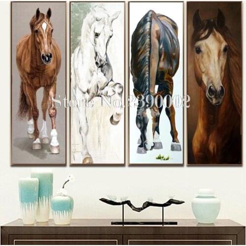 5D DIY Diamond Painting Horse Giraffe Cat Peacock Cross Stitch Art Full Square Animal Diamond Embroidery Crafts