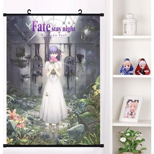 Anime Fate/stay night : Heavens Feel Sakura Matou Rin Tohsaka Wall Scroll Poster Wall Hanging Poster Home Decor Collection Art