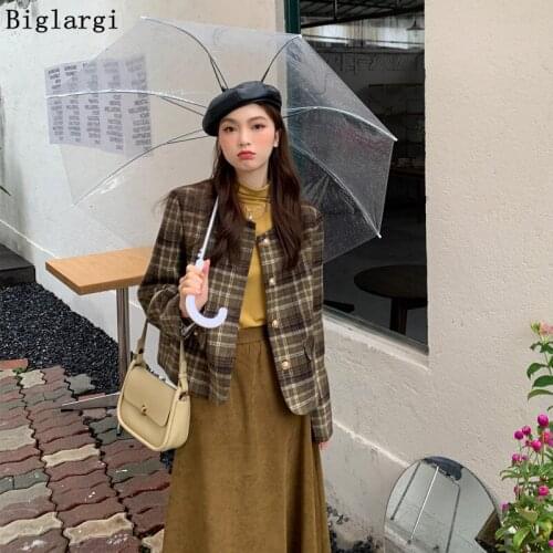 Женские пальто в клетку BigLargi China At AliExpress