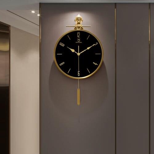 Large Wall Clock Modern Design Living Room Household Fashion Modern Decorative wall clocks Creative Swing Pocket Watch Metal