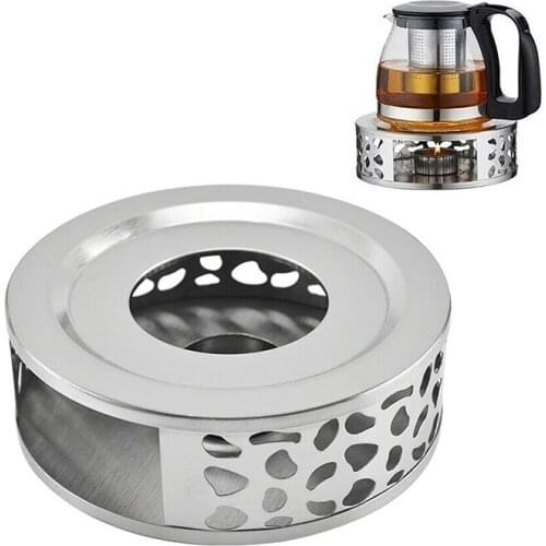 Teapot Holder Round Base Coffee Milk Heater Home Stainless Steel Tea Warmer Heater Stand For Teapot Cups Stove