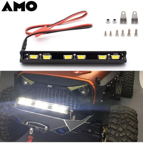 RC Car Parts 1/10 Model Cars Refit Upgrade Accessories Aluminum alloy LED 12V Metal Light Bar Dome Lamp Headlight