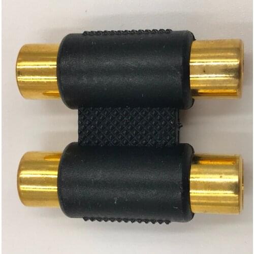 Dual RCA to RCA Connector Female to Female Stereo 2 RCA to 2 RCA Audio Adapter Gold Plated Converter