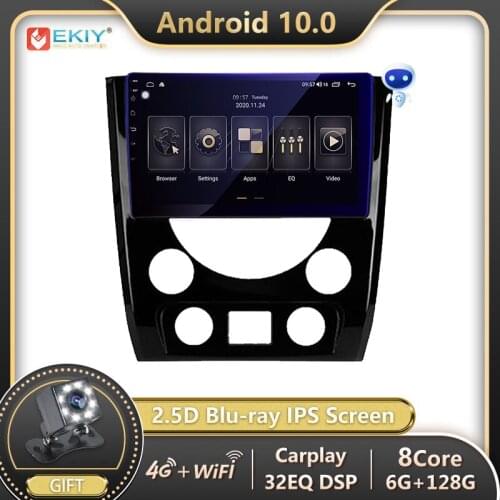 EKIY 6+128G For SsangYong Rexton III 3 2012-2017 Android 10.0 Car Radio Multimedia Blu-ray IPS Screen Navigation GPS BT no 2din