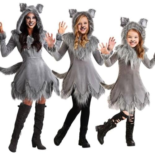 Halloween childrens day fairy tale adult children infant female models COS wolf stage performance costumes