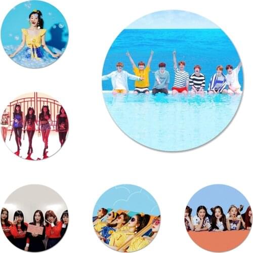 Red Velvet Kpop Girl Badge Brooch Pin Accessories For Clothes Backpack Decoration gift 58mm
