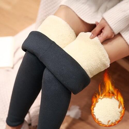 Pant Comfortable Keep Warm Pants Winter Women Leggings Velvet Warm Stretchy Legging Solid Color Hight Waist Pants