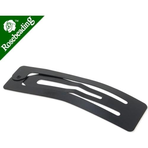 22x78mm Metal Snap Clips,hair clips,Black color,20pcs/lot-C4508