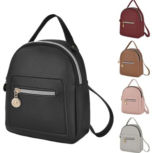 Mini Fashion Womens Leather Travel Backpack Cute Casual Shoulder Bags for Teenage Girls School Bag
