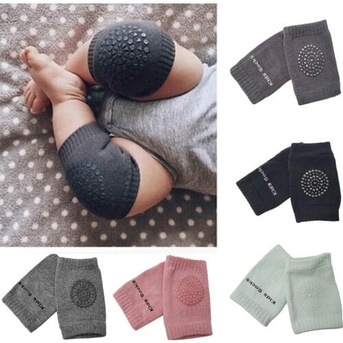 1 Pair Baby Knee Pads Crawling Safety Elbow Infant Cushion Black Baby Leg Warmer For Kids Knee Support Protector Baby Kneecap