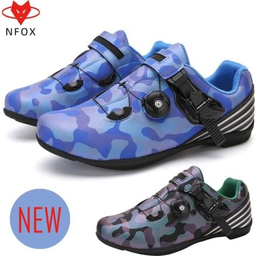 NFOX Mens and Womens Amphibious Shoes Mountain Bike Single Lockless Shoes Adult Riding Shoes Non-slip Cross-country DC-S8083