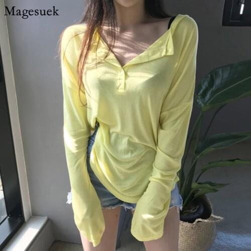 New Spring Autumn Cotton Solid Blouse Shirts V-neck Office Long Sleeve Shirt Blouses Tops Loose Casual Blouse Women Blusas 12893