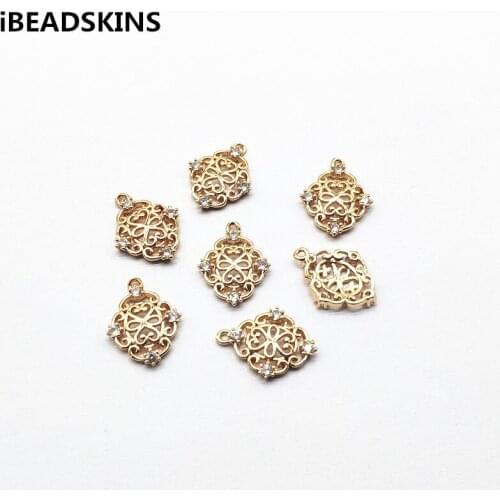 New arrival! 17x13mm 50pcs Copper/Cubic Zirconia Oval Charm for Jewelry Earrings parts,hand Made Earrings Findings Jewelry DIY