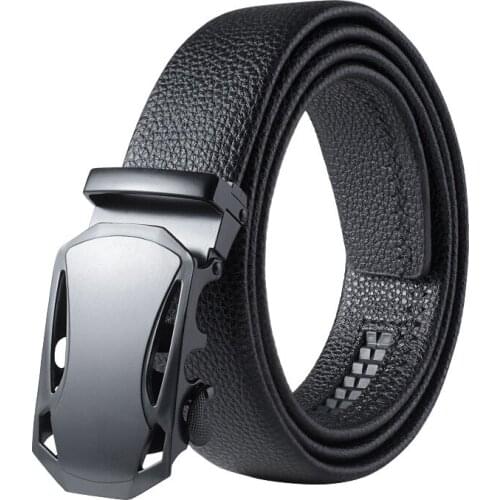 2021 High-end Fashion Men Belts Metal Automatic Buckle Brand High Quality Leather Belt Famous Brands Luxury Work Business Strap