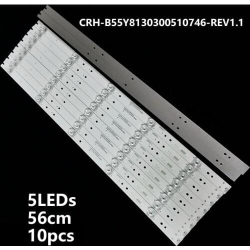 LED Backlight strip 5 lamp For Haier LQ55AL88Y81/51 LQ55H71 U55Q81J lamp strip CRH-B55Y8130300510746-REV1.1