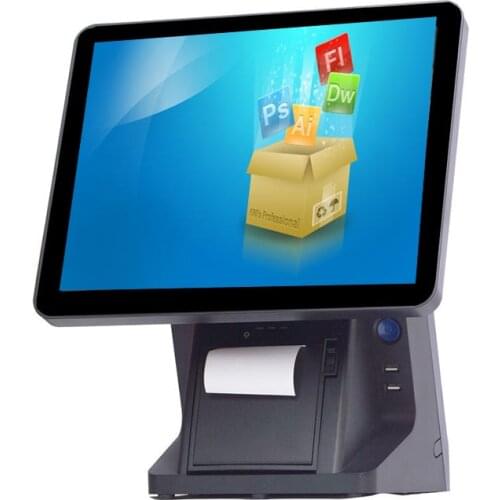 Point of sale pos all in one system 15" touch pos terminal commercial retail supermarket cash register