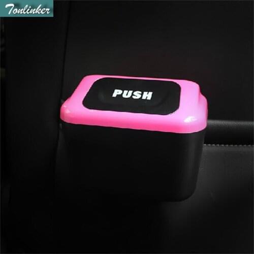 Tonlinker 1 PCS DIY Car Styling New PP Plastic Car Mini Garbage Storage Cover Case For TOYOTA New 2014 Corolla Altis parts