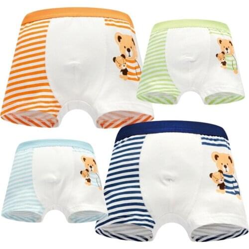 4Pc/Pack Boys Cotton Boxer GiftsBoys Underwear Shorts Panties Baby Boxer Children Underwear Underpant 2-10T GJP-TNM0052