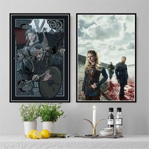 Vikings Classic TV Series Show Season Vintage Posters And Prints Canvas Painting Pictures Wall Art Decorative Home Decor Plakat