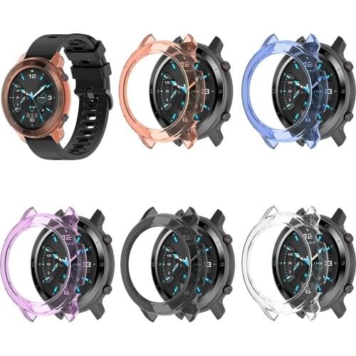 Watch Cover for Ticwatch GTX Protective Case Ultra-thin Soft Transparent Clear Half Coverage TPU Protector Accessories
