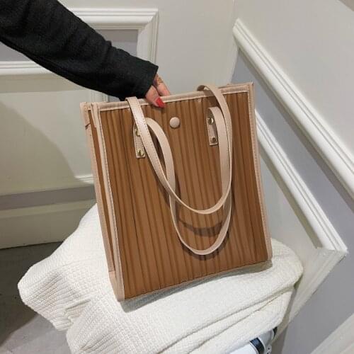 Fashion Fold Women handbag and purse Large Capacity Ladies Shoulder Bags Brand design Female Totes Pu Leather lady composite bag