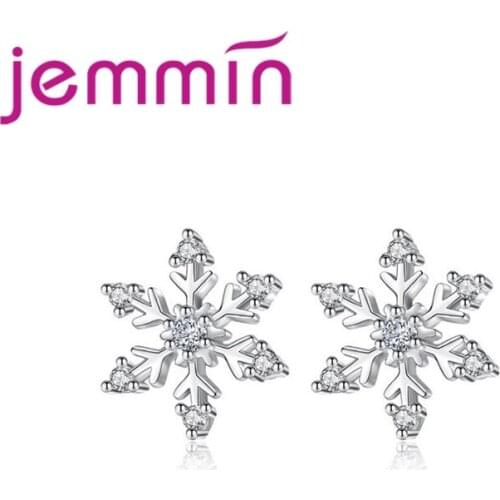 Top Quality Cubic Zirconia Noble Symbol Stud Earrings Flower Shape 925 Sterling Silver Jewelry For Women Appointment