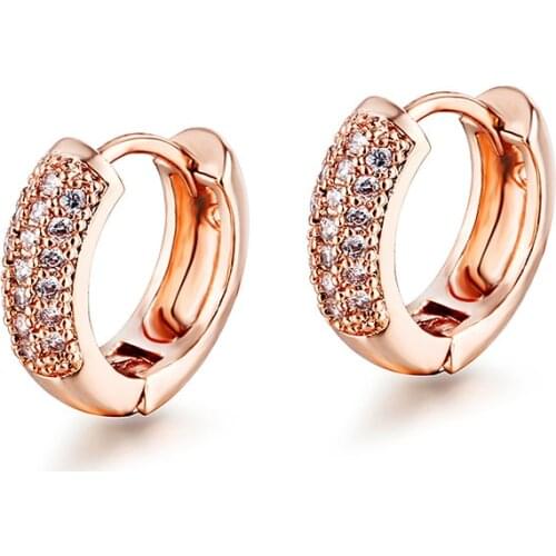 ZSLBS Korean Fashion Small Hoop Earrings For Women Zirconia Crystal Huggies Earring Jewelry Gift Pendientes Boucle Oreille Femme