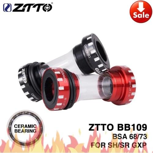 ZTTO Ceramic Bearing BB109 Bottom Brackets For BSA68 ISO 73 BSC BSA MTB Road bike 24mm 22mm GX m8000 Bottom Brackets DA r8000