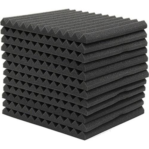 12PCS 300x300x25mm Soundproofing Studio Wedges Sound Proofing Acoustic Foam Sound Insulation Panels Soundproof Foam Insert