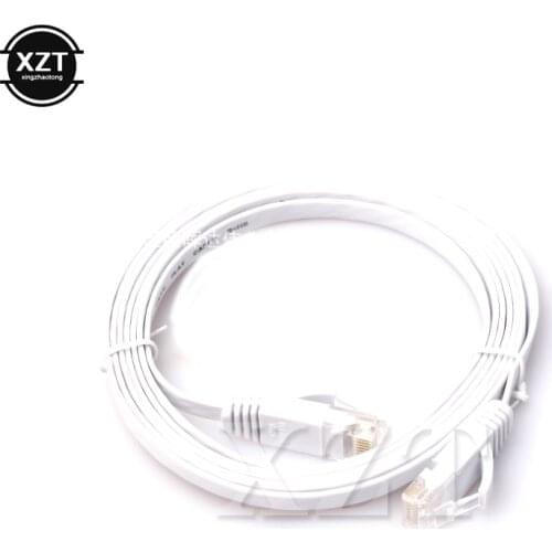 1PCS 0.5/1/2/3/5/8/10/15m RJ45 CAT6 Flat Ethernet Network For 1000M High Speed LAN UTP Patch Router Cables for computer adapter