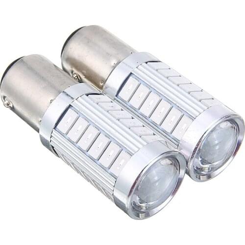2pcs 1157 BAY15D 33 SMD 5730 Car Led Lights 12V Emergency Stop Brake Tail Lamps Auto Rear Reverse Bulbs Red